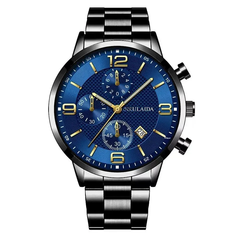 Men's Quartz Three Eyes Student Wristwatch