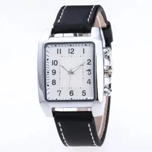 Mens Quartz Watches: Precision Timekeeping with 3.8cm Case & Leather Band