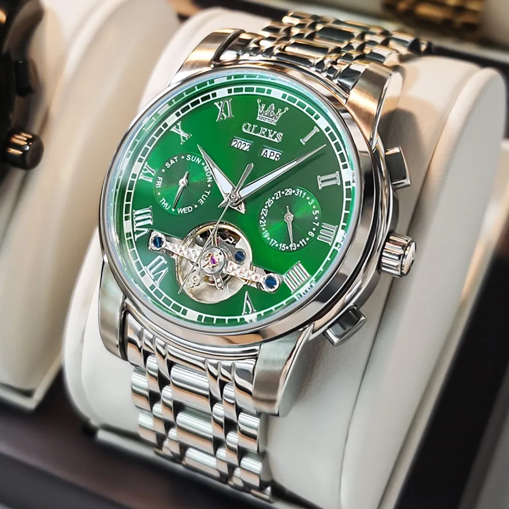 Men's Skeleton Calendar Watch