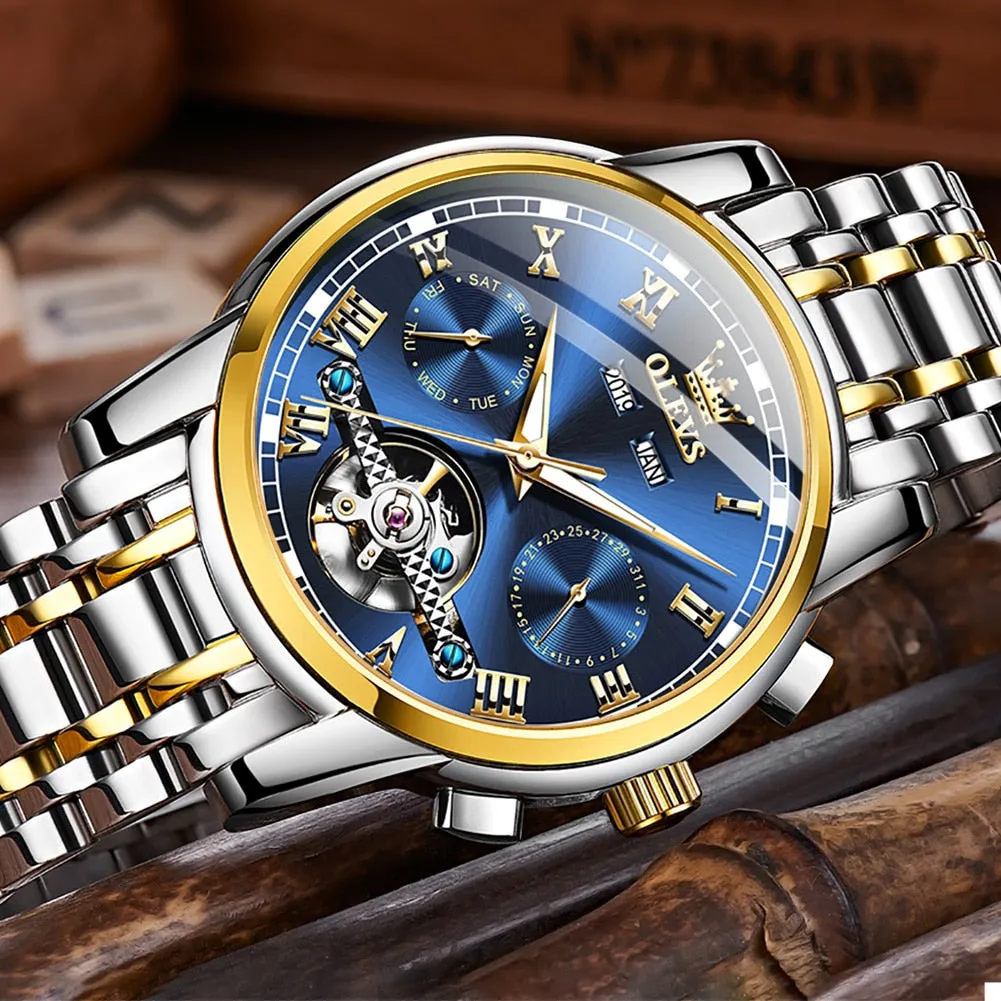 Men's Skeleton Calendar Watch