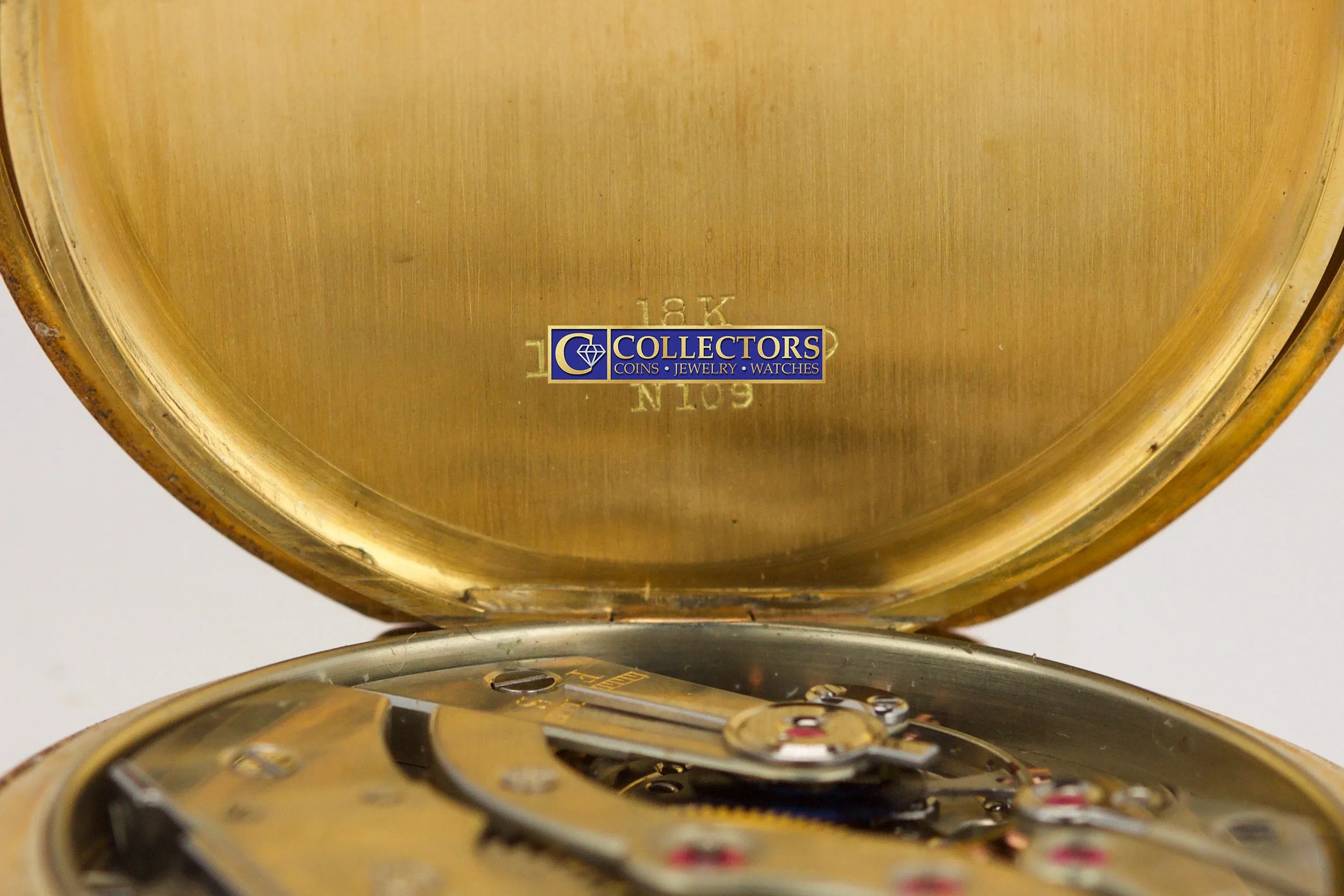 Men's Tiffany & Co. Patek Philippe 18K Yellow Gold Hunter Case 20 J Pocket Watch