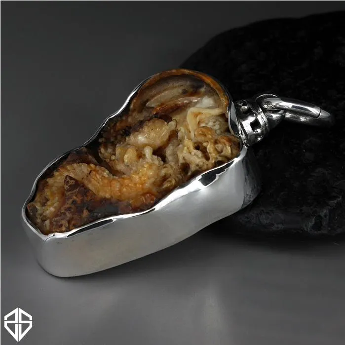 Mens Viking Dragon Pendant Sterling Silver