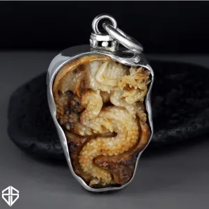 Mens Viking Dragon Pendant Sterling Silver