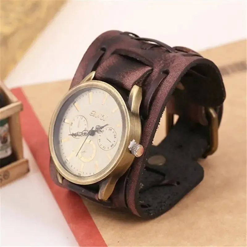 Men's Wrist Watches with World Time & 24-Hour Display | Antique Design | Saihuan Craftsmanship