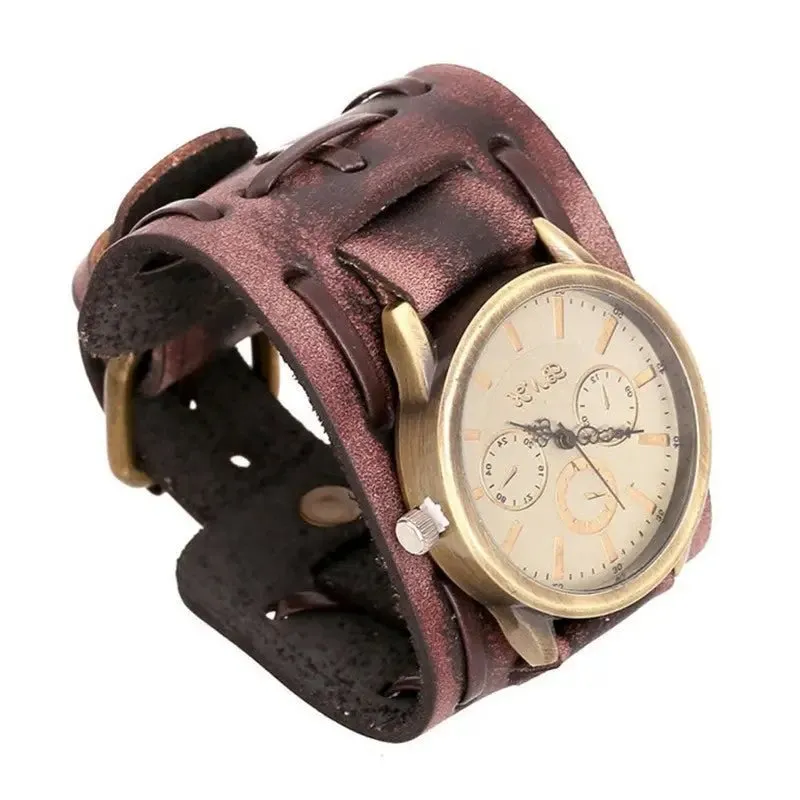 Men's Wrist Watches with World Time & 24-Hour Display | Antique Design | Saihuan Craftsmanship