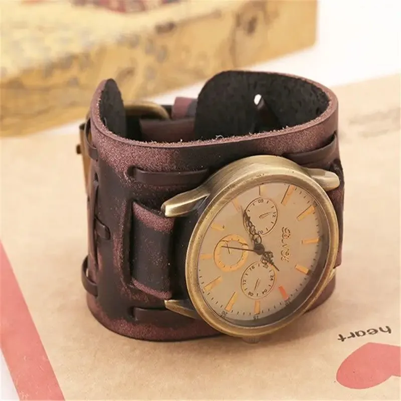 Men's Wrist Watches with World Time & 24-Hour Display | Antique Design | Saihuan Craftsmanship