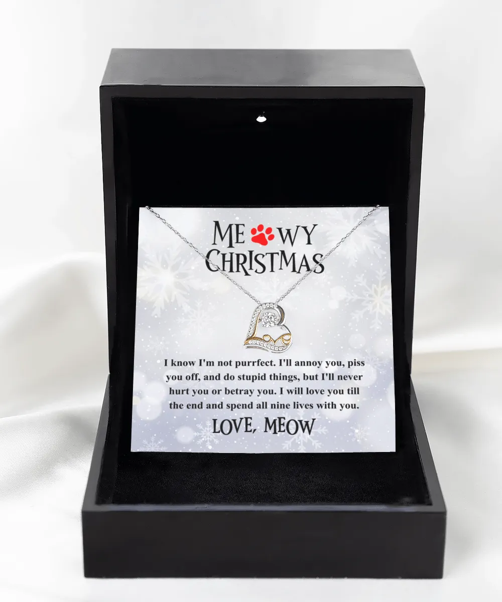 Meowy Christmas Cat Lovers Christmas Gift | Love Dancing Necklace