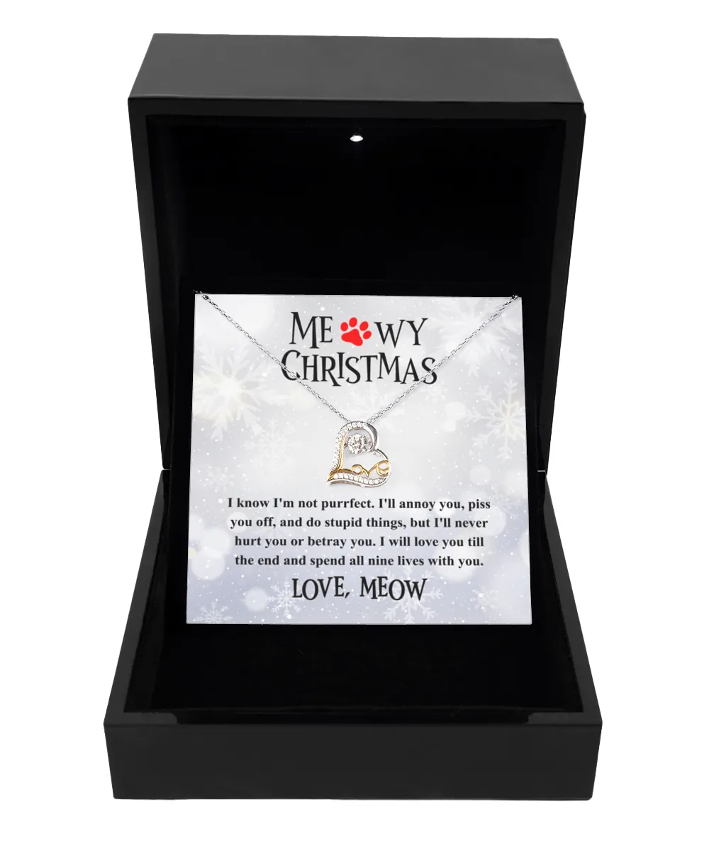 Meowy Christmas Cat Lovers Christmas Gift | Love Dancing Necklace