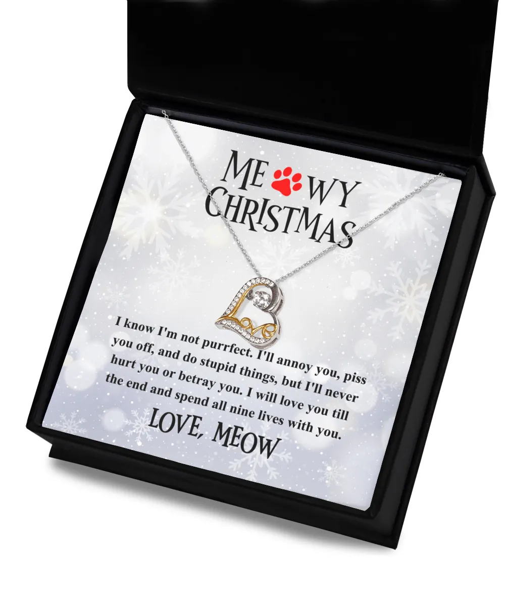 Meowy Christmas Cat Lovers Christmas Gift | Love Dancing Necklace