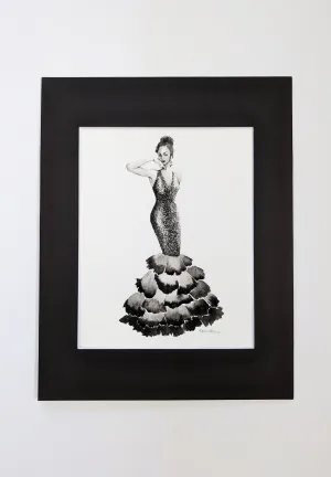 Mermaid Dress Original Watercolor Painting Fashion Illustration
