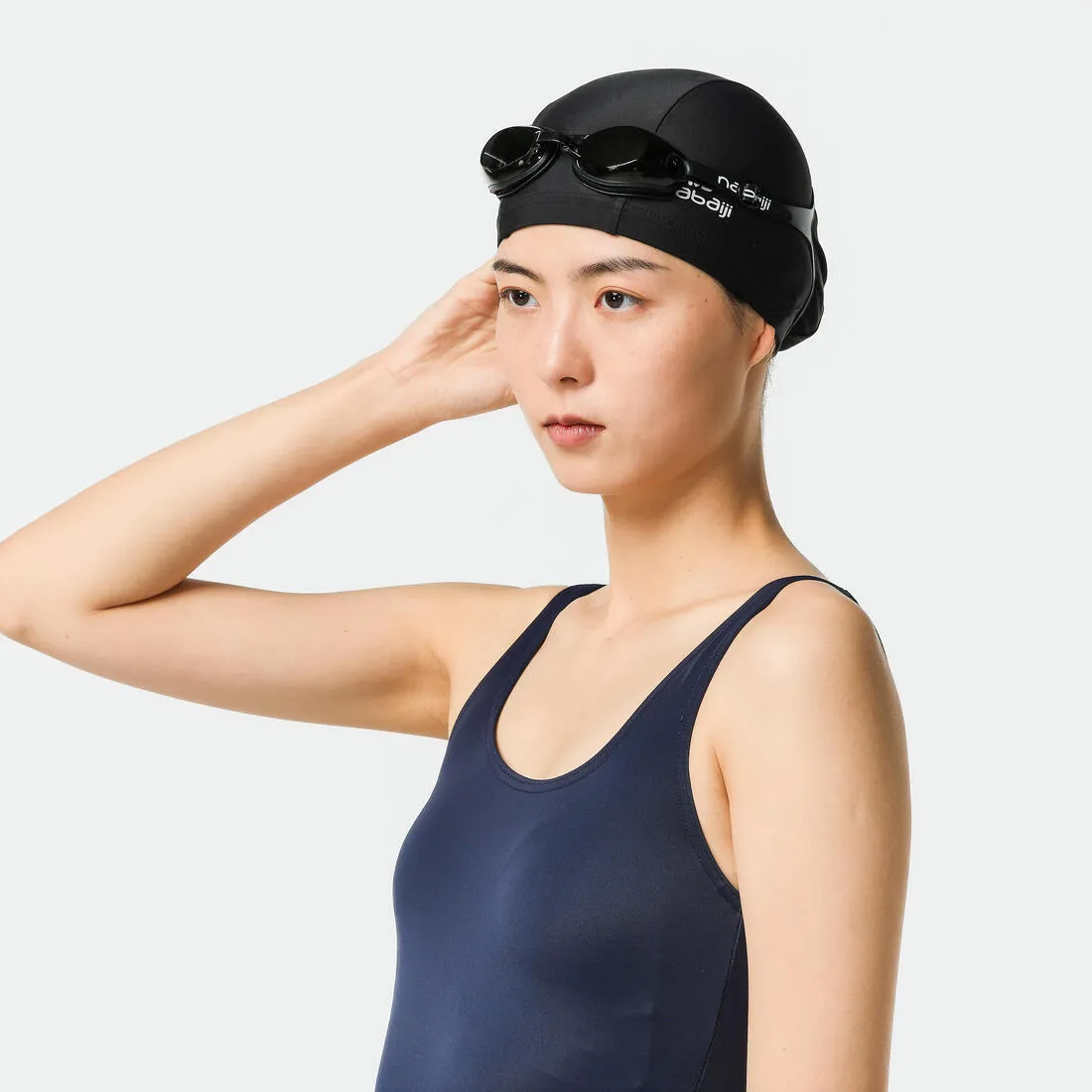 Mesh swim cap - plain fabric