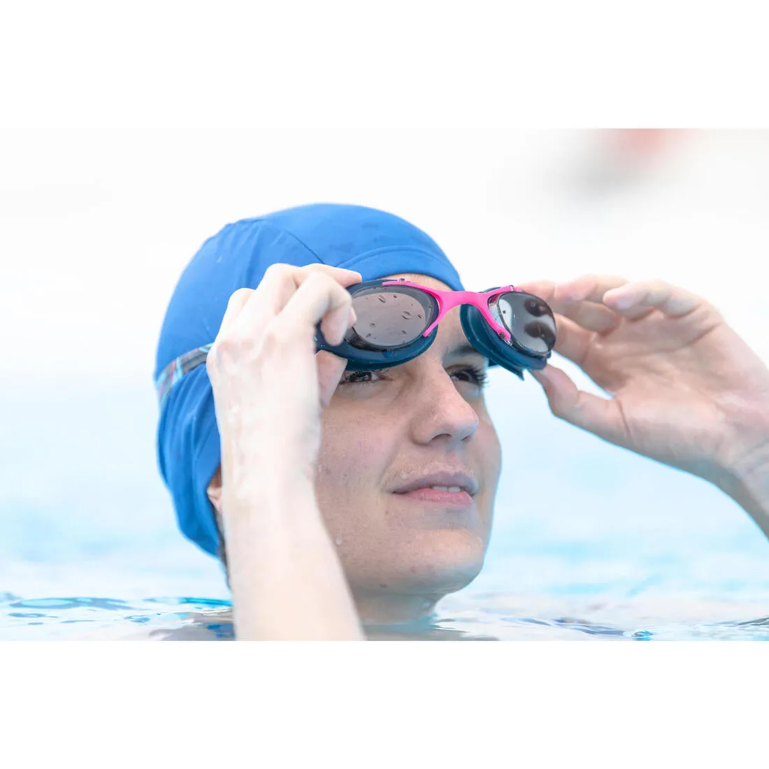 Mesh swim cap - plain fabric