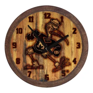 Miami Hurricanes: Mascot - "Faux" Barrel Top Wall Clock
