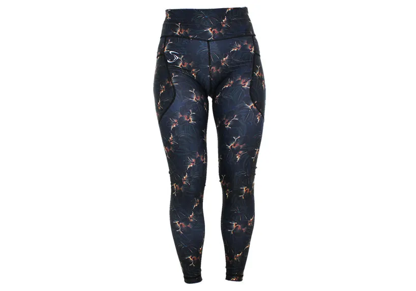Midnight Blooms leggings with pockets