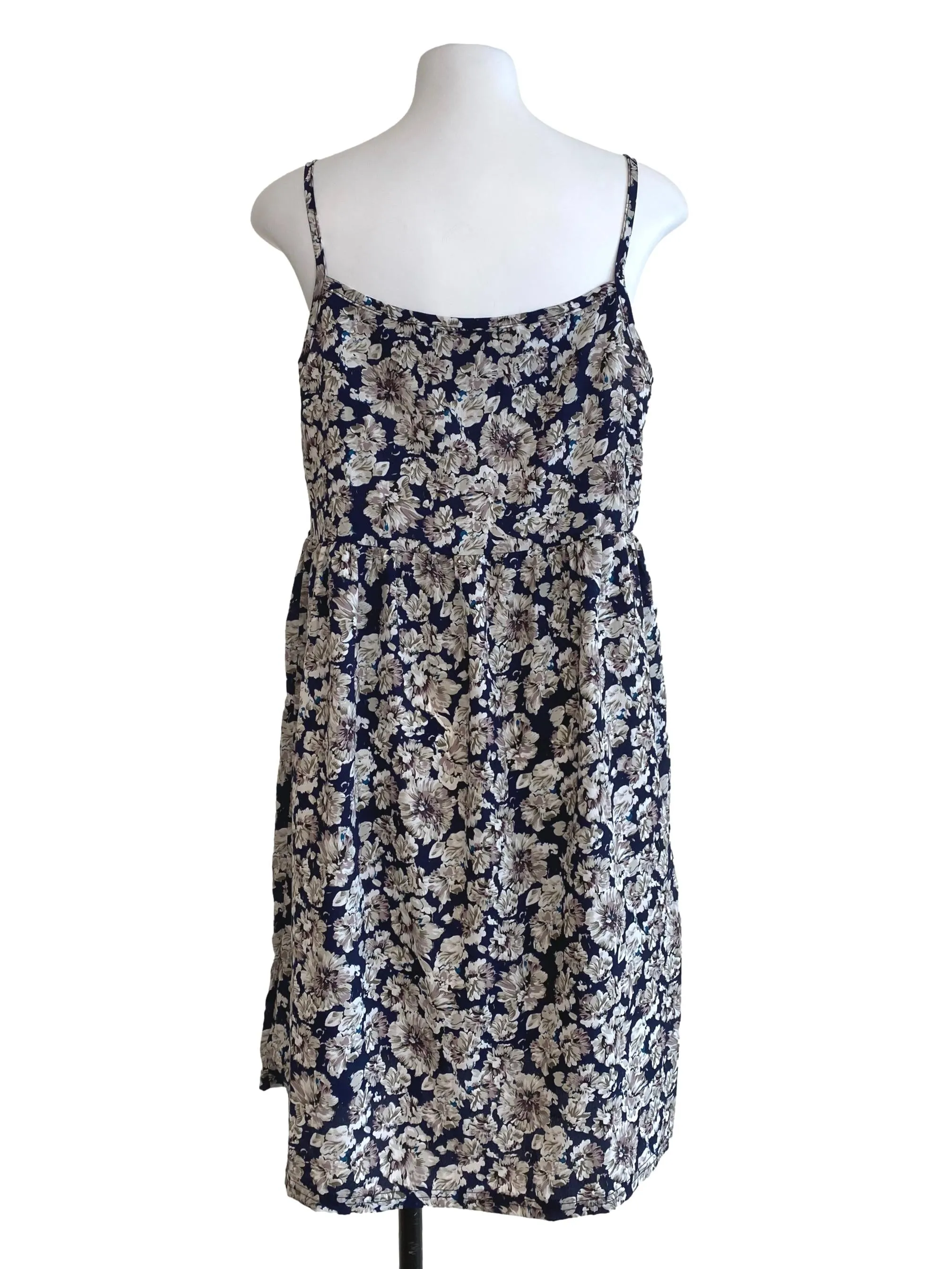 Midnight Blue Floral Mini Dress