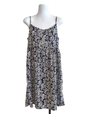 Midnight Blue Floral Mini Dress