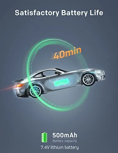 MIEBELY Remote Control Car, Mercedes Benz 1/16 Scale Official Authorized GT R Pro Rc Cars 7.4V 500mAh Rechargeable Battery 2.4Ghz Rc Drift Cars W/ LED Toy Car Birthday Gift for Boys Kids Adults Age 6 
