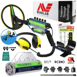 Minelab Excalibur II Metal Detector 10" Search Coil and Alkaline Battery Pack