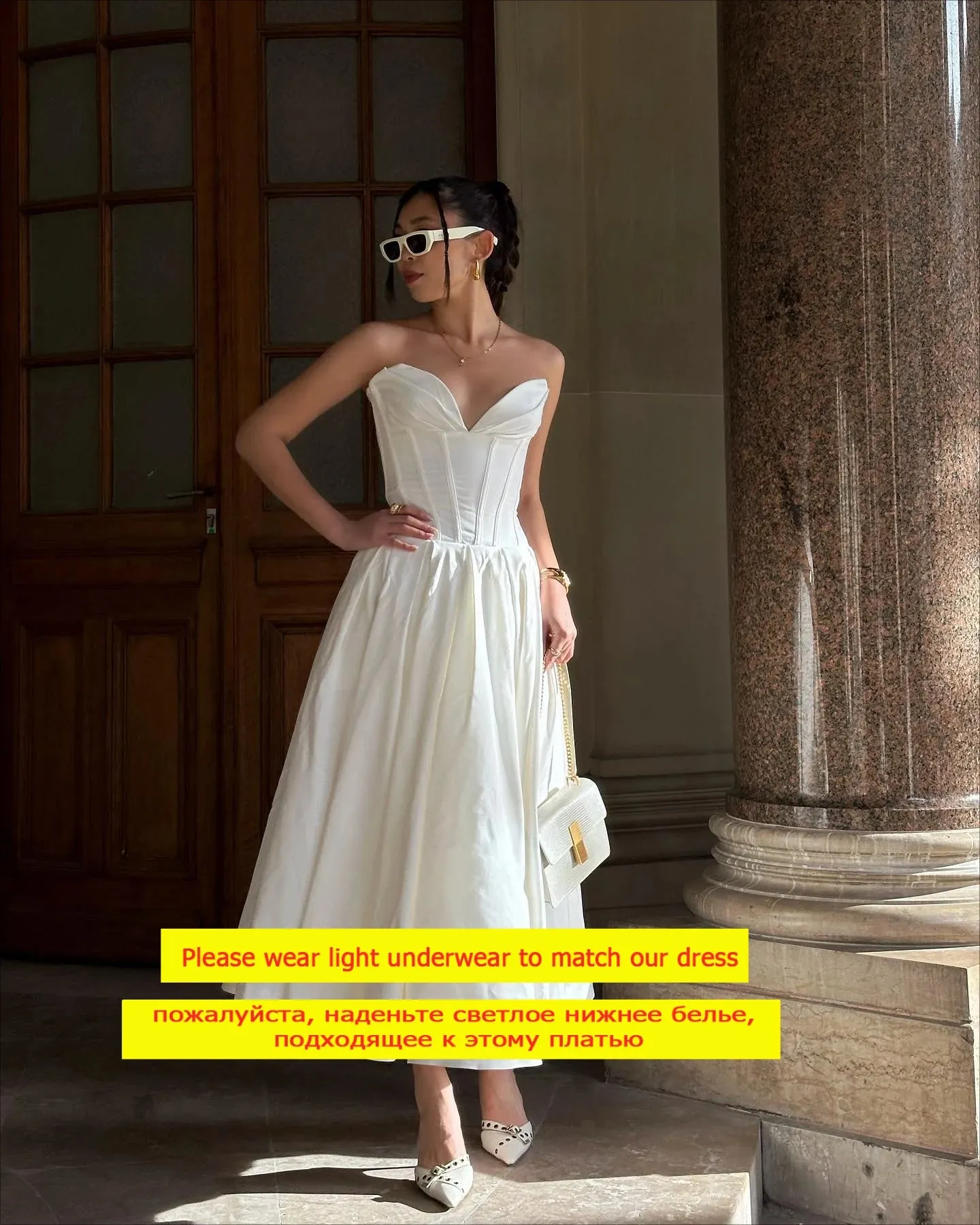Mingmingxi Summer Strapless Bodycon Dress