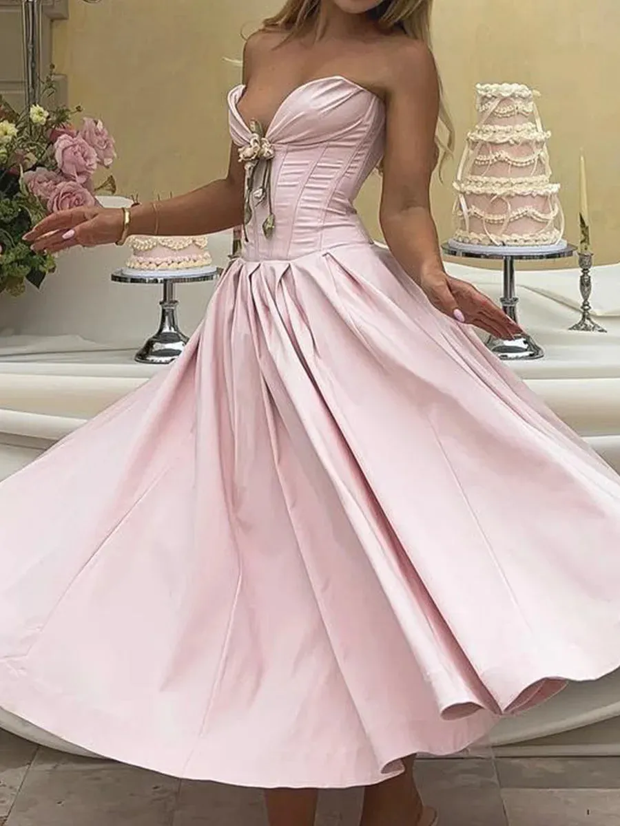 Mingmingxi Summer Strapless Bodycon Dress