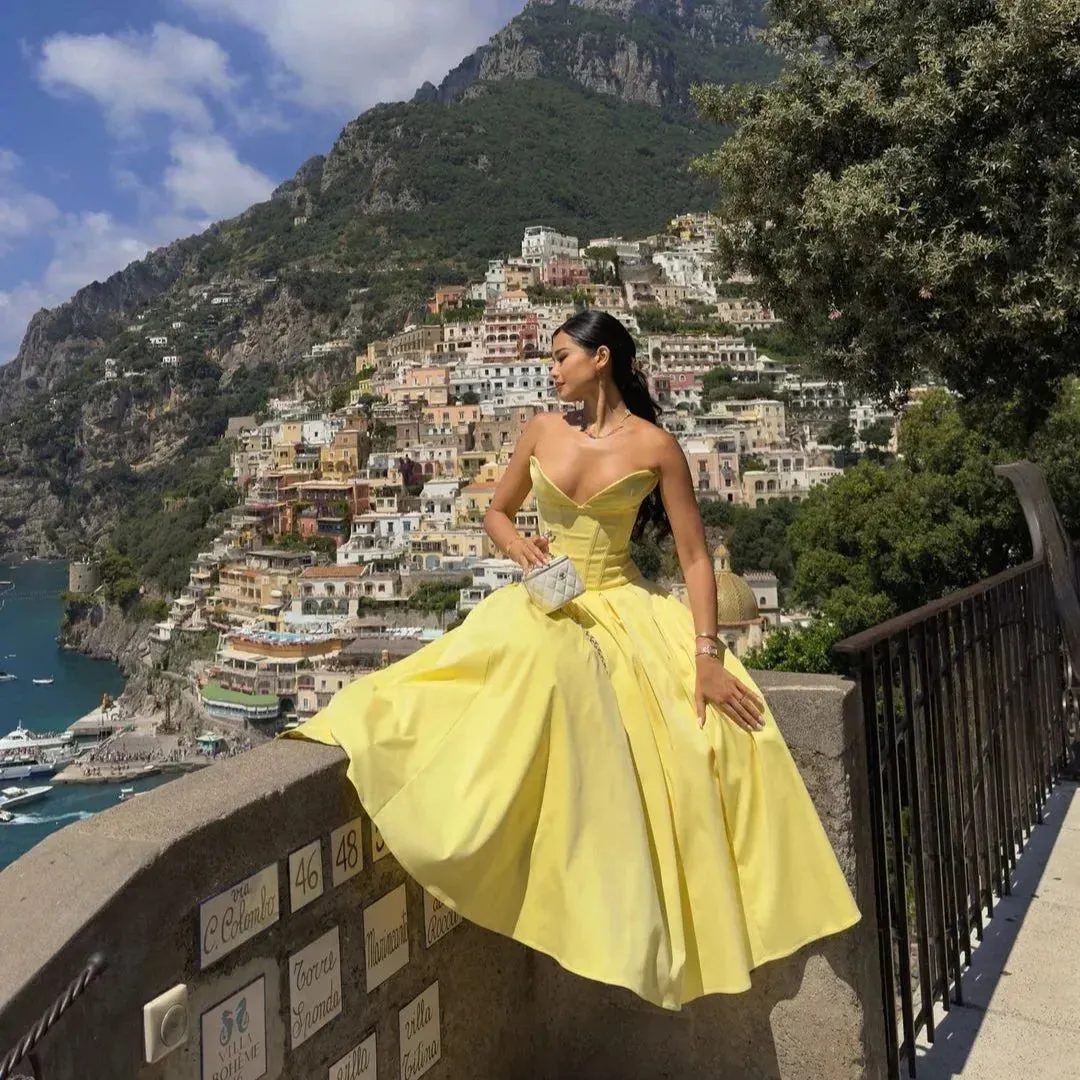 Mingmingxi Summer Strapless Bodycon Dress