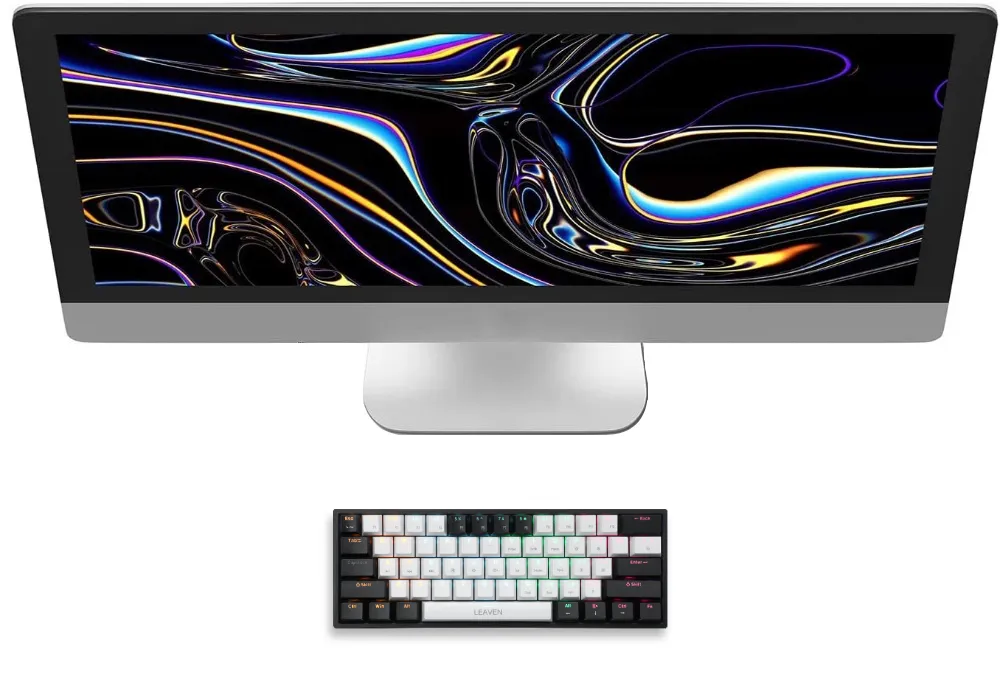 Mini Backlit RGB Gaming Mechanical Keyboard 60% Custom Keycap Hotswap