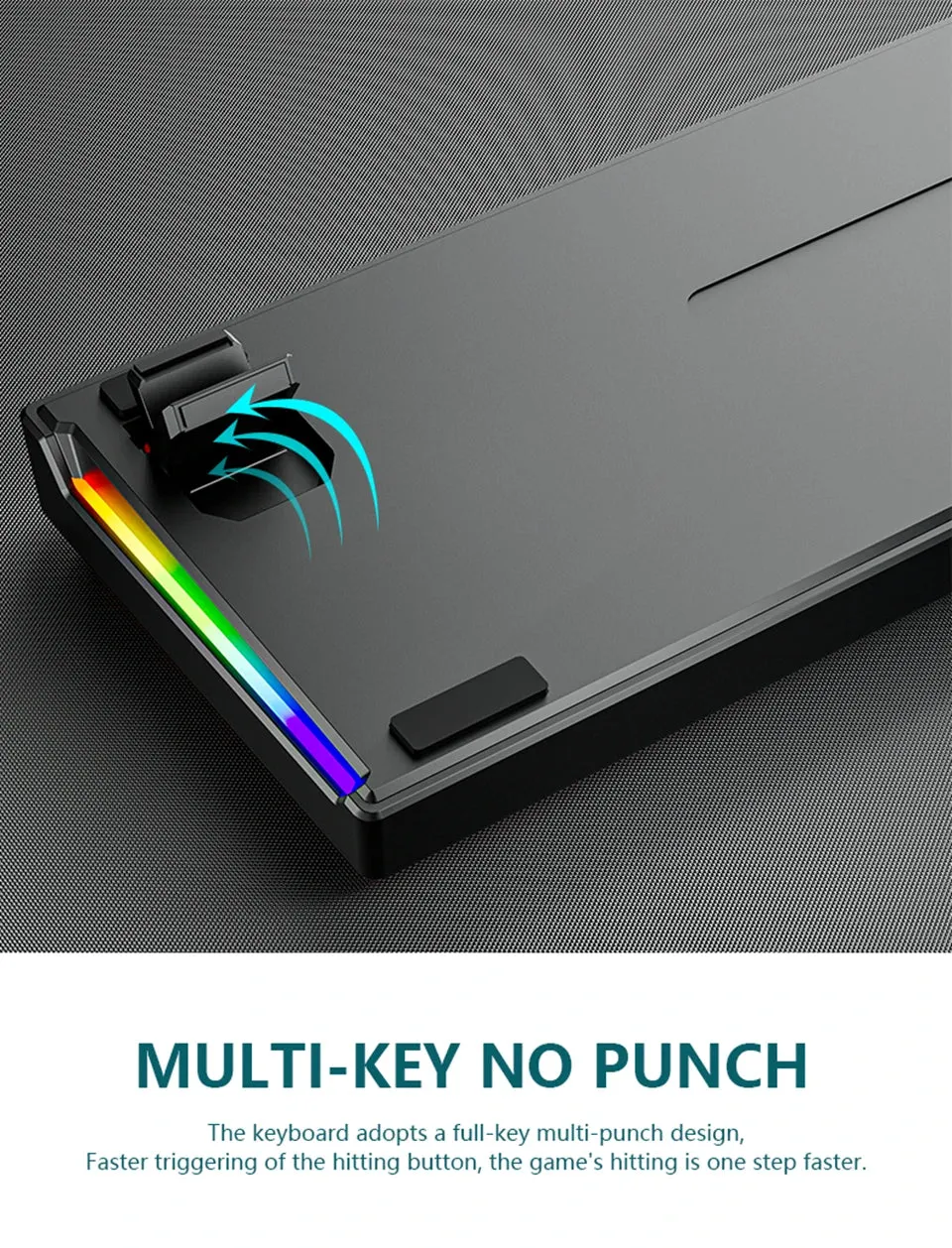 Mini Backlit RGB Gaming Mechanical Keyboard 60% Custom Keycap Hotswap