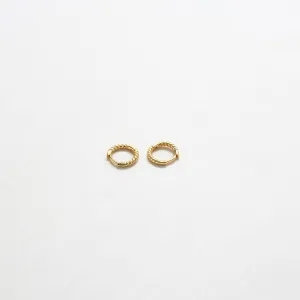 Mini Gold Rope Twist Huggies