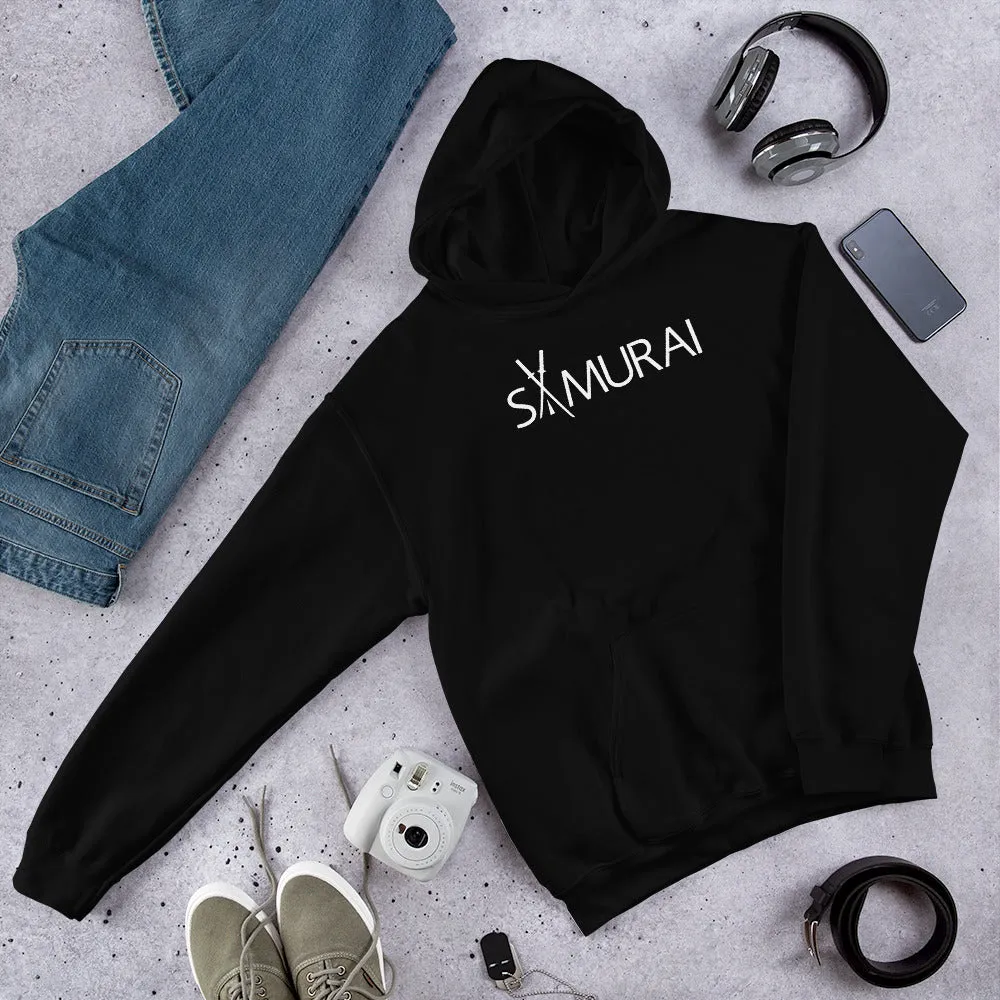 Minimal Samurai Hoodie Black, Navy and Red,  Samurai Hoodie For Men