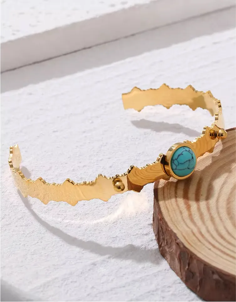 Minimalist Askew Azure Cuff