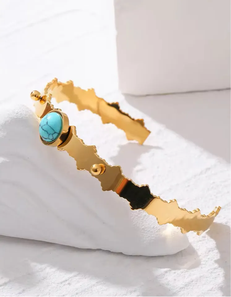 Minimalist Askew Azure Cuff