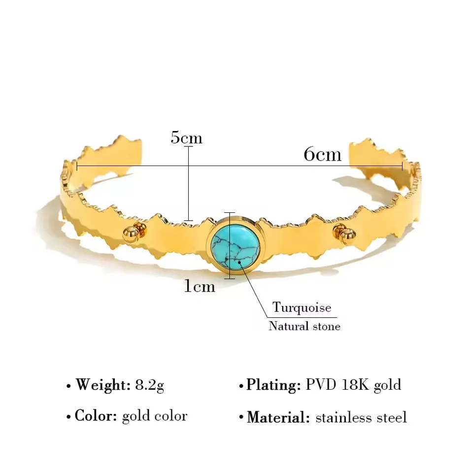 Minimalist Askew Azure Cuff