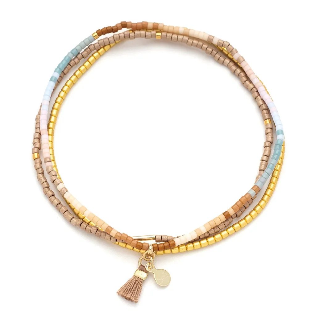 Miyuki Bracelet Trio - Desert Multi / Gold