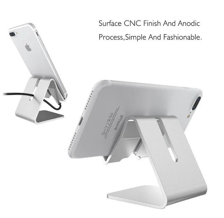 Mobile Phone Holder Stand Aluminium Alloy Metal Tablet Desk Holders Cellphone Stands  Rose gold