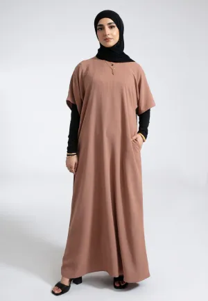 Mocha Inner Slip Dress With Pockets