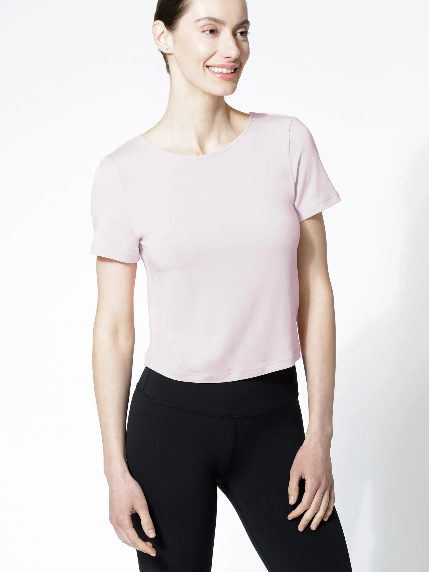 MODAL TWIST TEE, QUARTZ