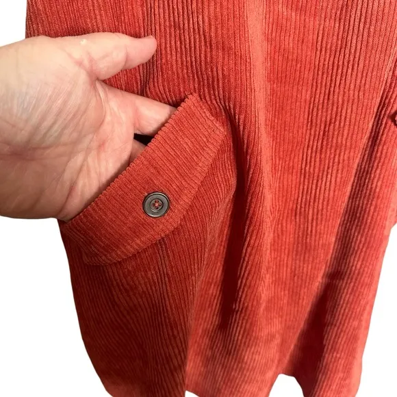 Modcloth Sociable Scholar Corduroy Jumper in Rust Size 2X