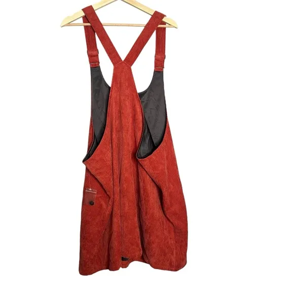 Modcloth Sociable Scholar Corduroy Jumper in Rust Size 2X