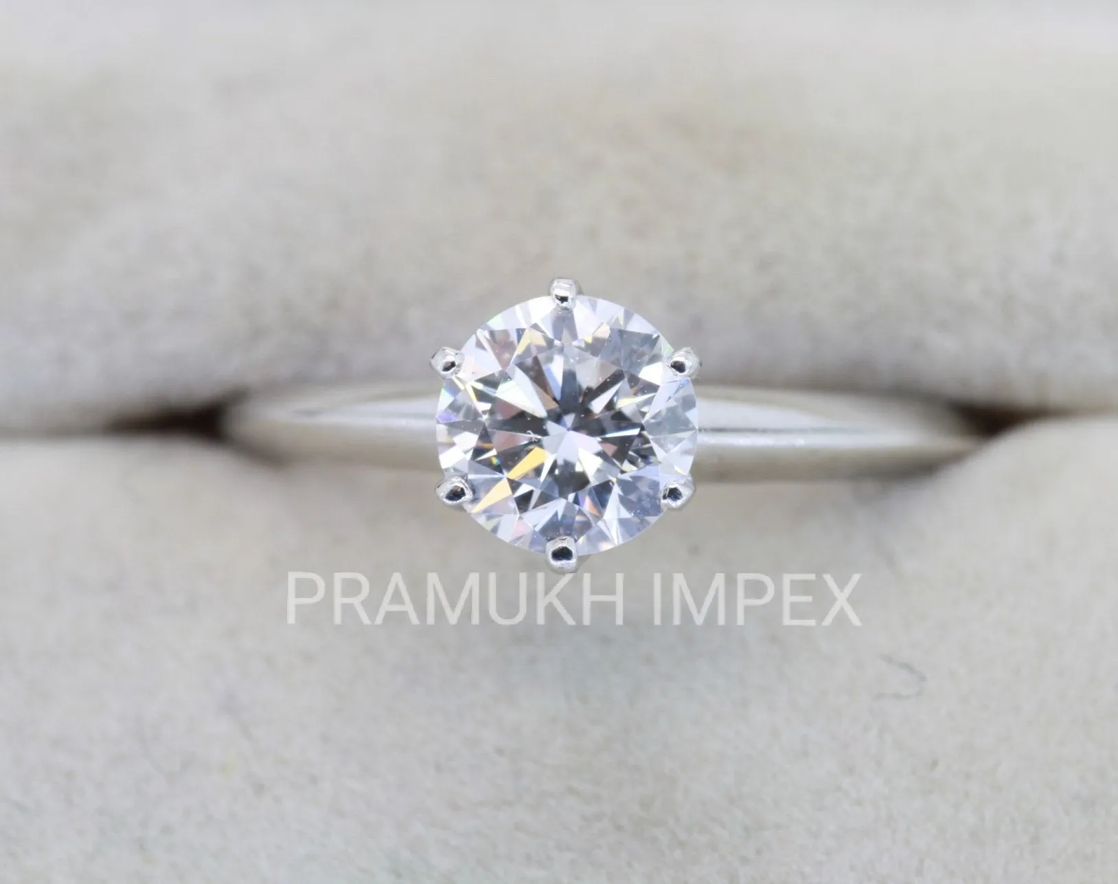 Moissanite Engagement Ring White Gold vintage Promise Engagement Ring for women Round Diamond wedding Anniversary Gift