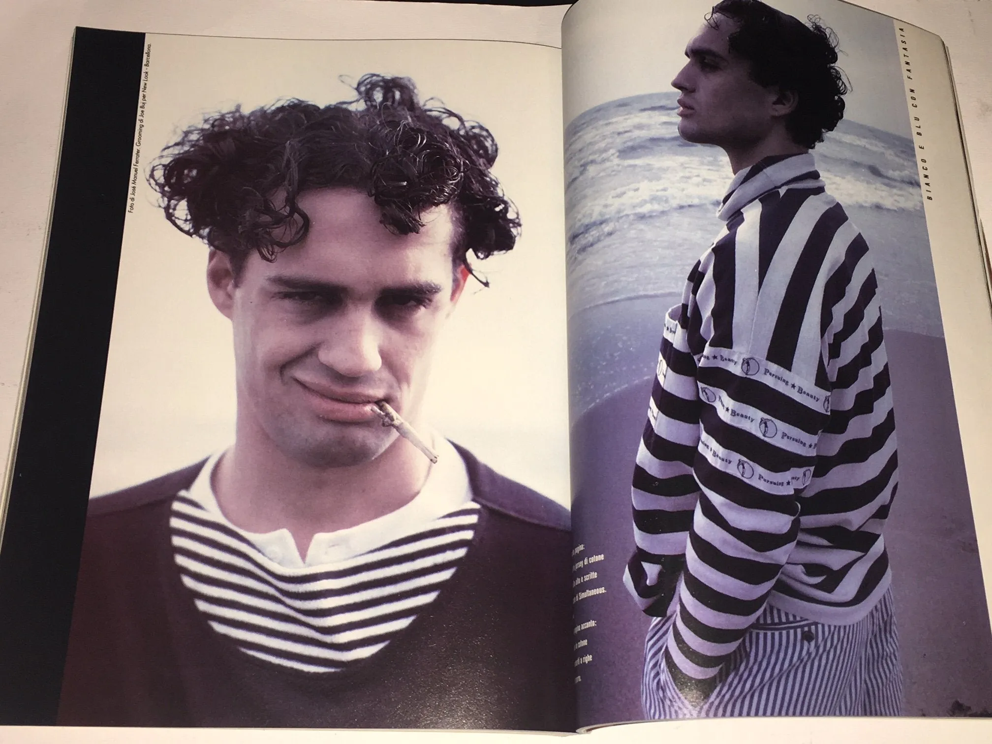 MONDO UOMO Fashion Magazine March 1988 FABRIZIO FERRI Jose Manuel Ferrater