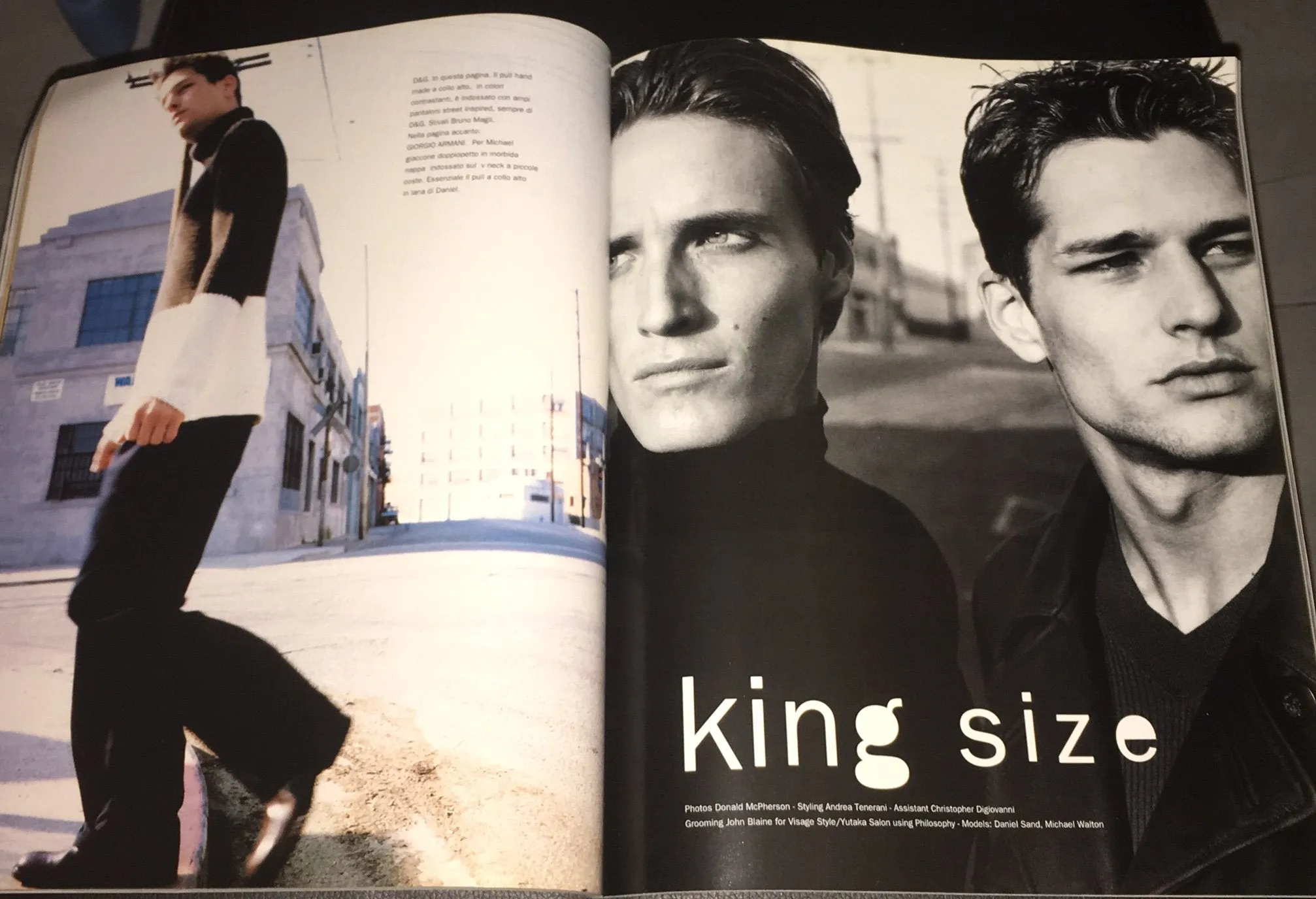 MONDO UOMO Fashion Magazine September 1997 ESTHER CANADAS Mark Vanderloo NASTASSJA KINSKI