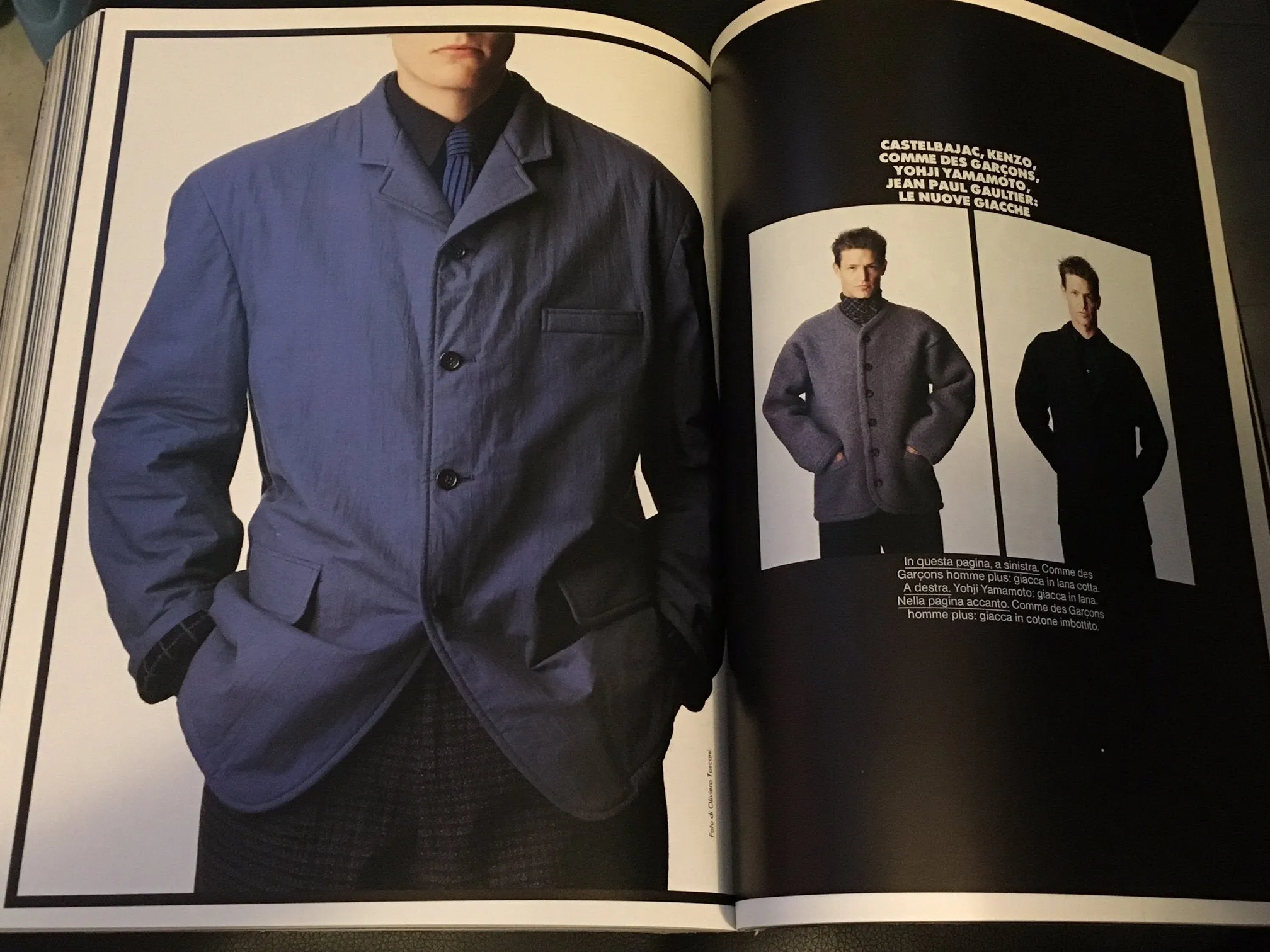 MONDO UOMO Magazine Italy September 1985 OLIVIERO TOSCANI With English text