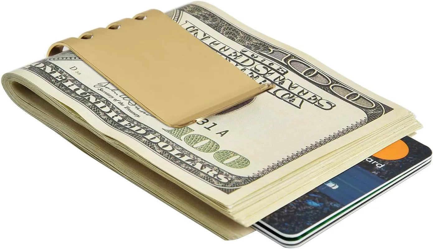 Money Clip, Spring Steel Cash Clips, Minimalist Front Pocket Wallet