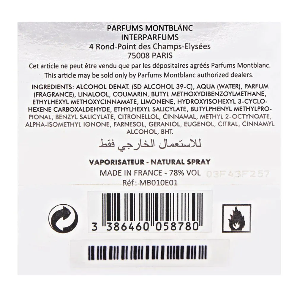 Mont Blanc Emblem Intense Eau De Toilette|  France | Fragrance For Men