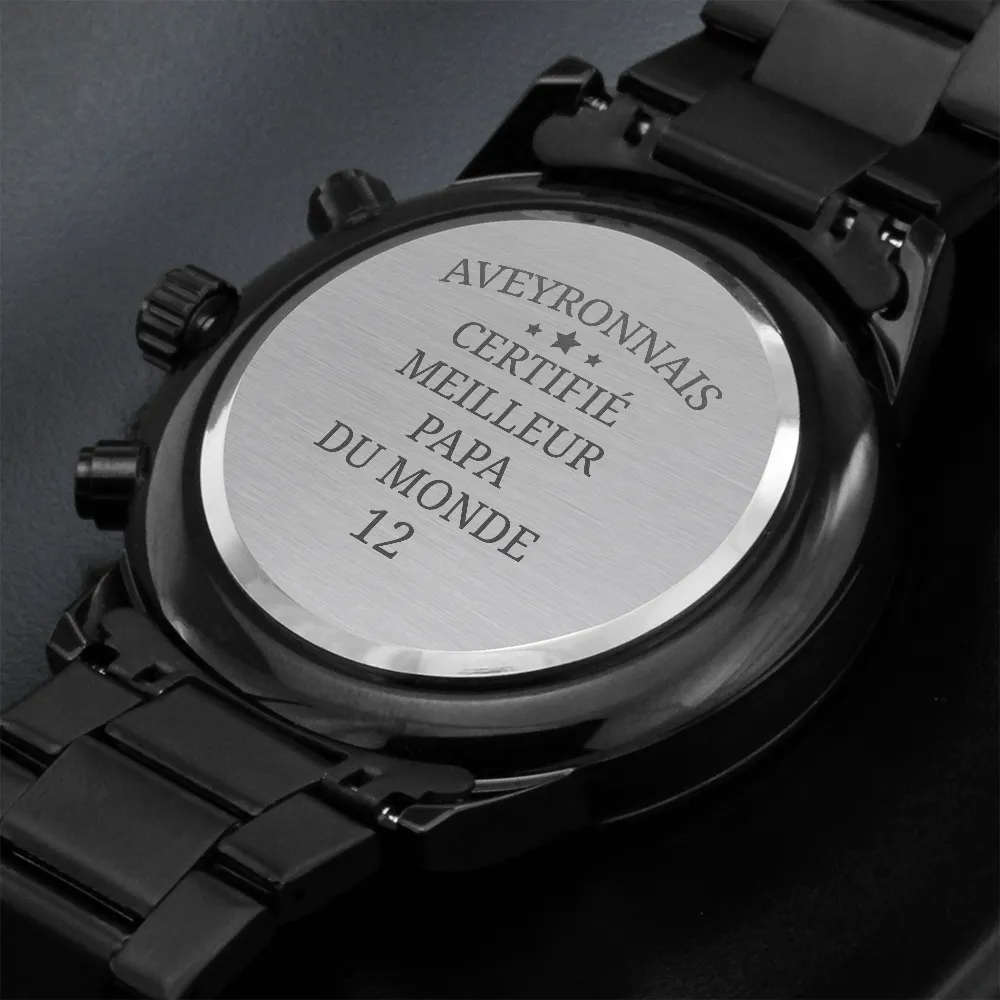Montre EMPIRE® : Aveyronnais certifié meilleur papa - Bijouterie