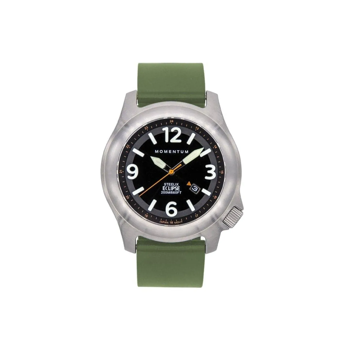 Montre à énergie solaire 44mm steelix eclipse vert