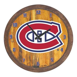 Montreal Canadiens: "Faux" Barrel Top Wall Clock