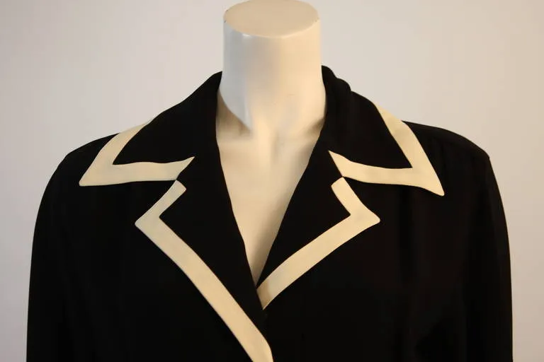 MOSCHINO Couture Classic Pocket Dress w/ White Detail Size 44
