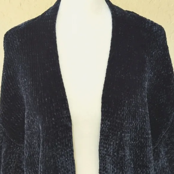 Moth Anthropologie Navy Soft Chunky Chenille Oversized Cardigan Size XS