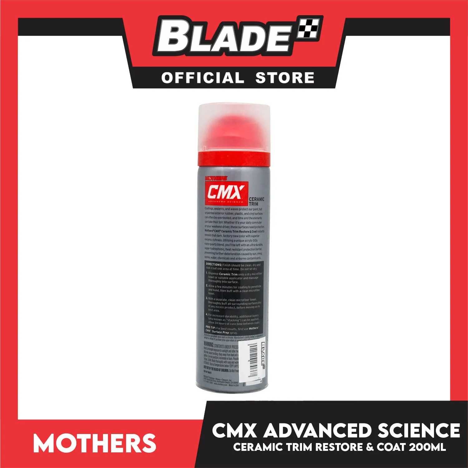 Mothers CMX Ceramic Trim Restore and Coat 01300 200ml